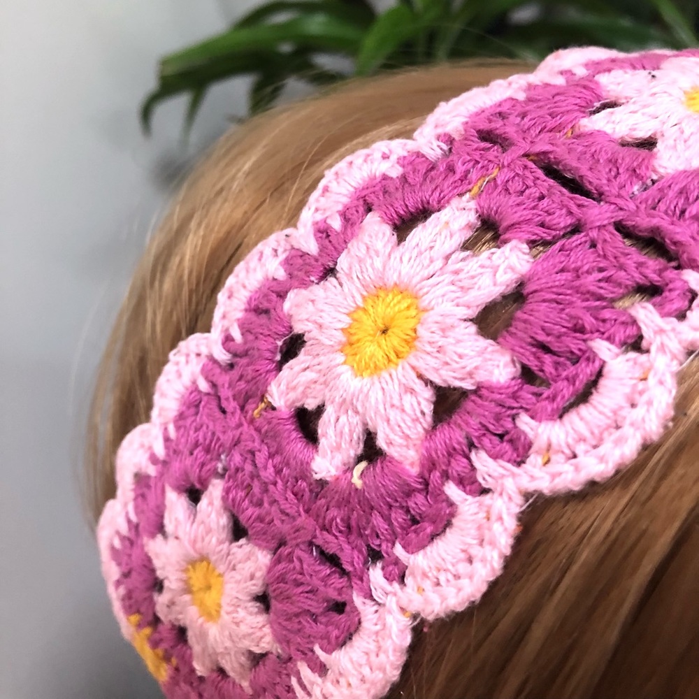 Crotchet Headband 💗💛